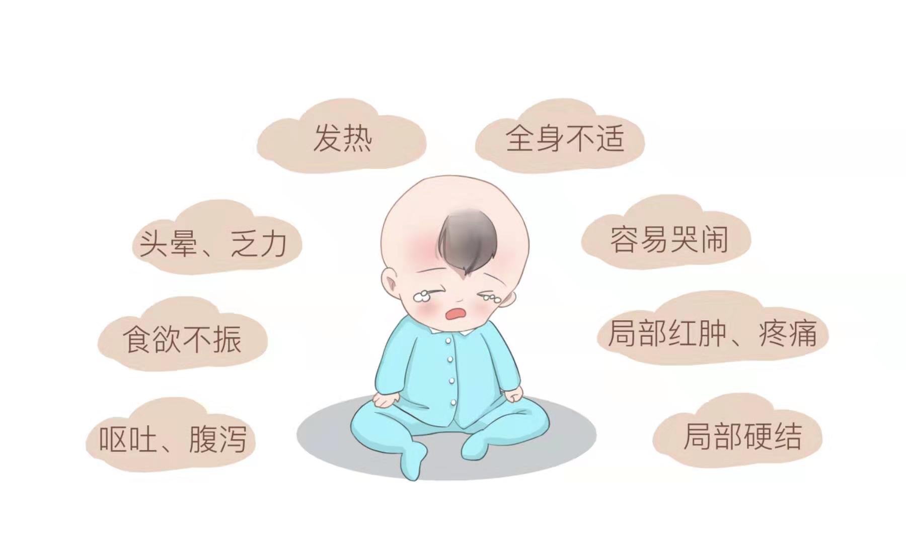 寶寶打完疫苗后出現(xiàn)發(fā)燒、接種部位紅腫怎么辦？